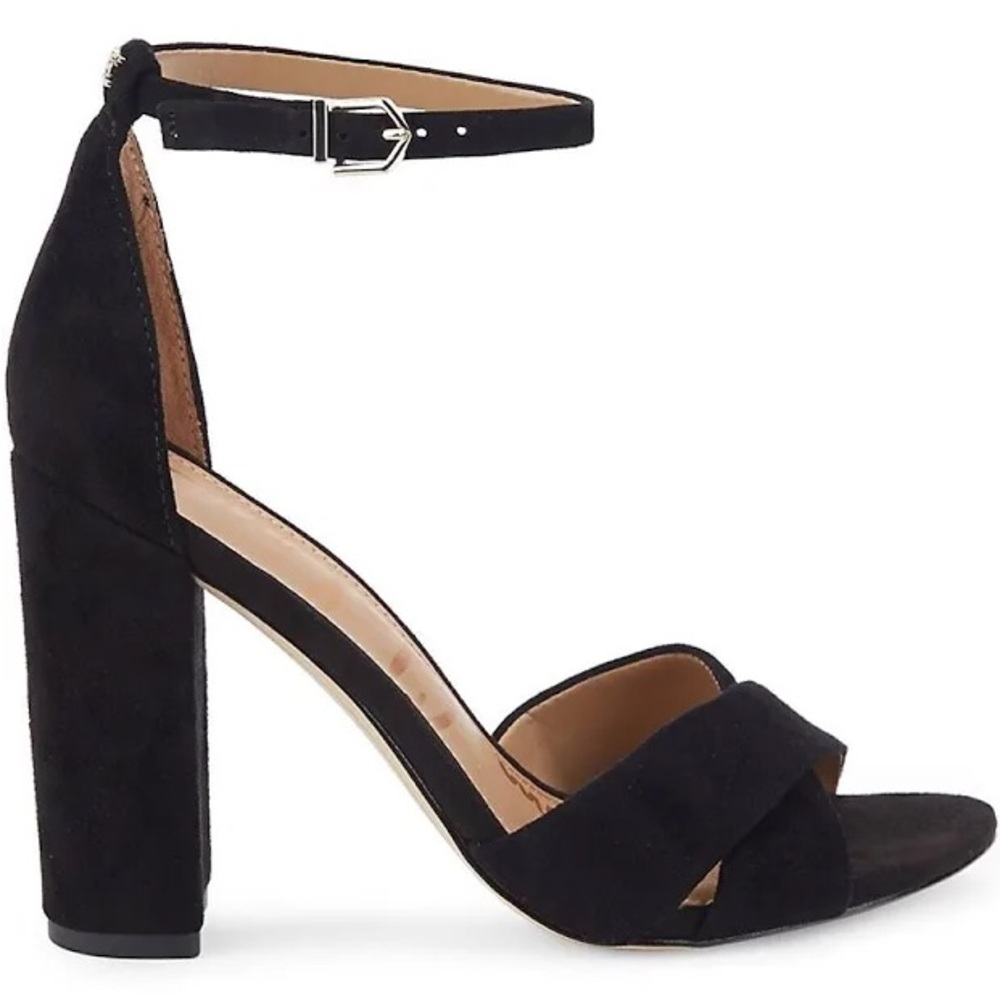 Black Sam Edelman Suede Yancy Block Heel